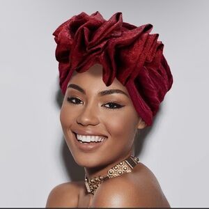 Elegant Red Headwrap